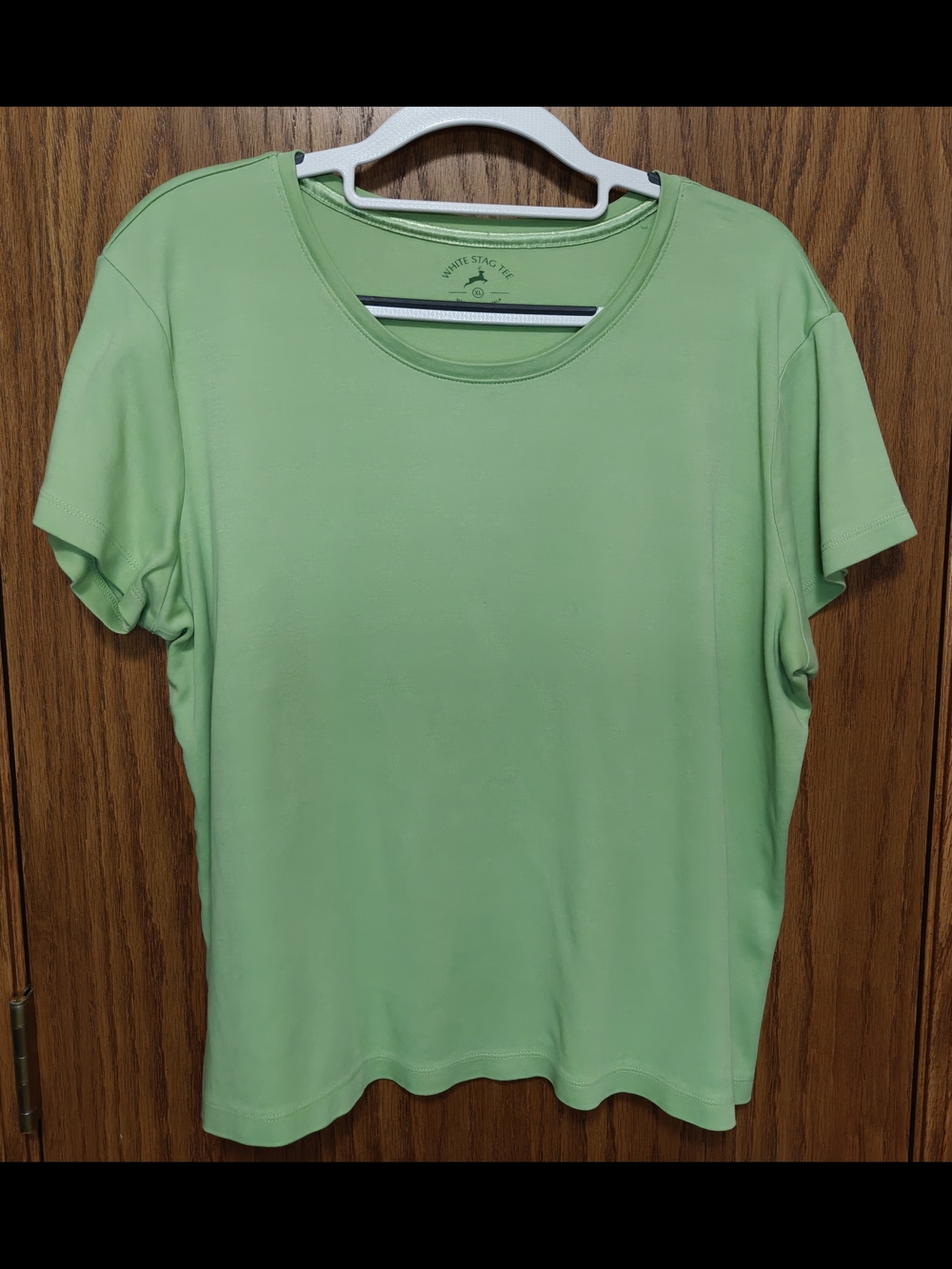 White Stag Light Green Short Sleeve Crewneck Tee, Size L